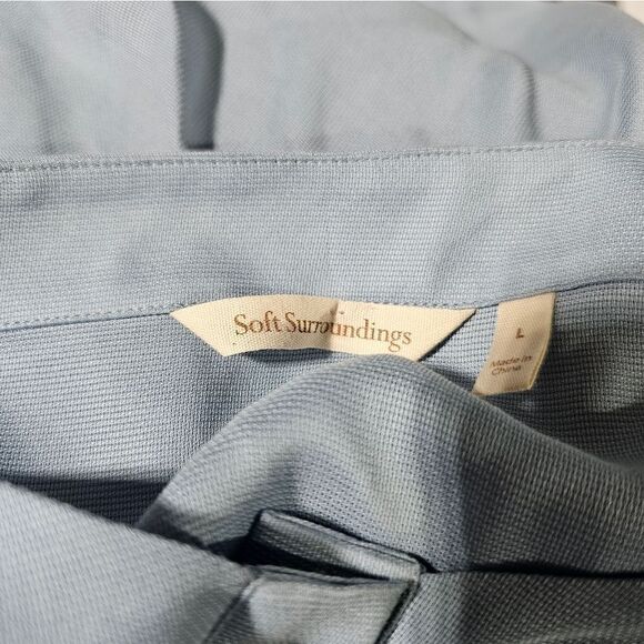 SOFT SURROUNDINGS "Bridgette" Cold Shoulder Tencel Dress - Size Large - Picture 6 of 7